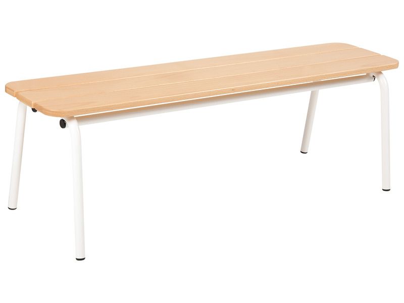 Metall Und Holzbank Ohne Lehne L 120 Cm