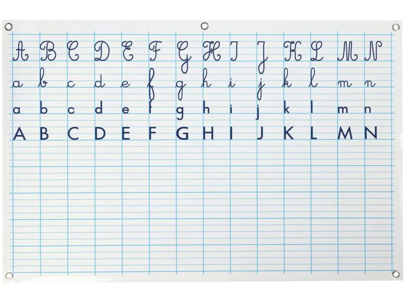 PÄDAGOGISCHE SCHREIBTAFEL Alphabet Französische Lineatur